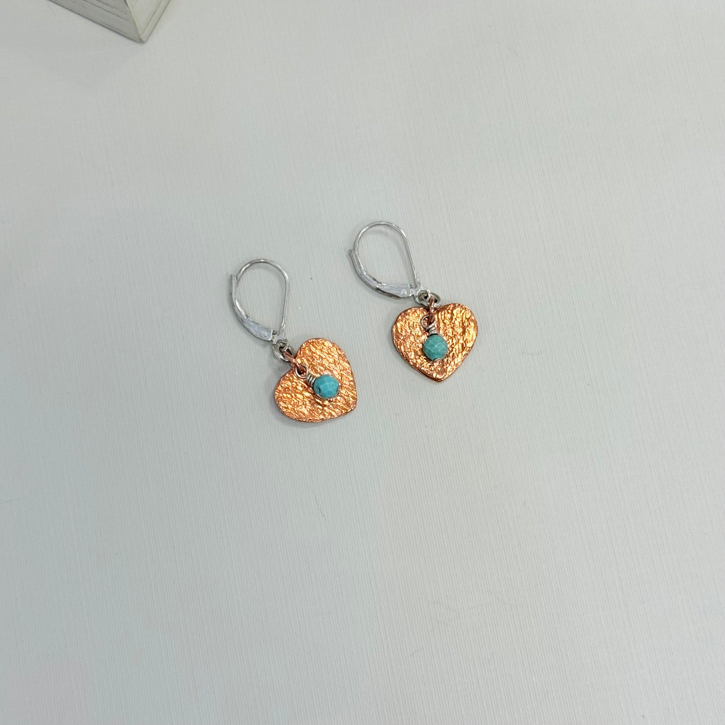 Copper Heart Earrings