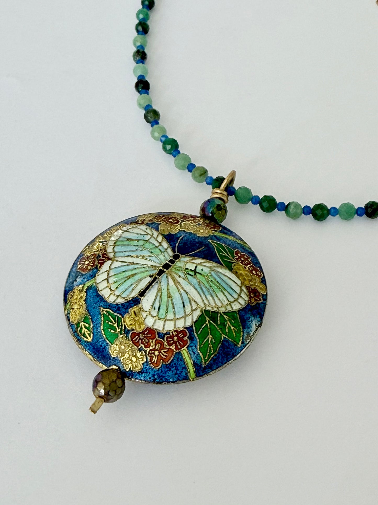 Butterfly Garden Pendant Necklace