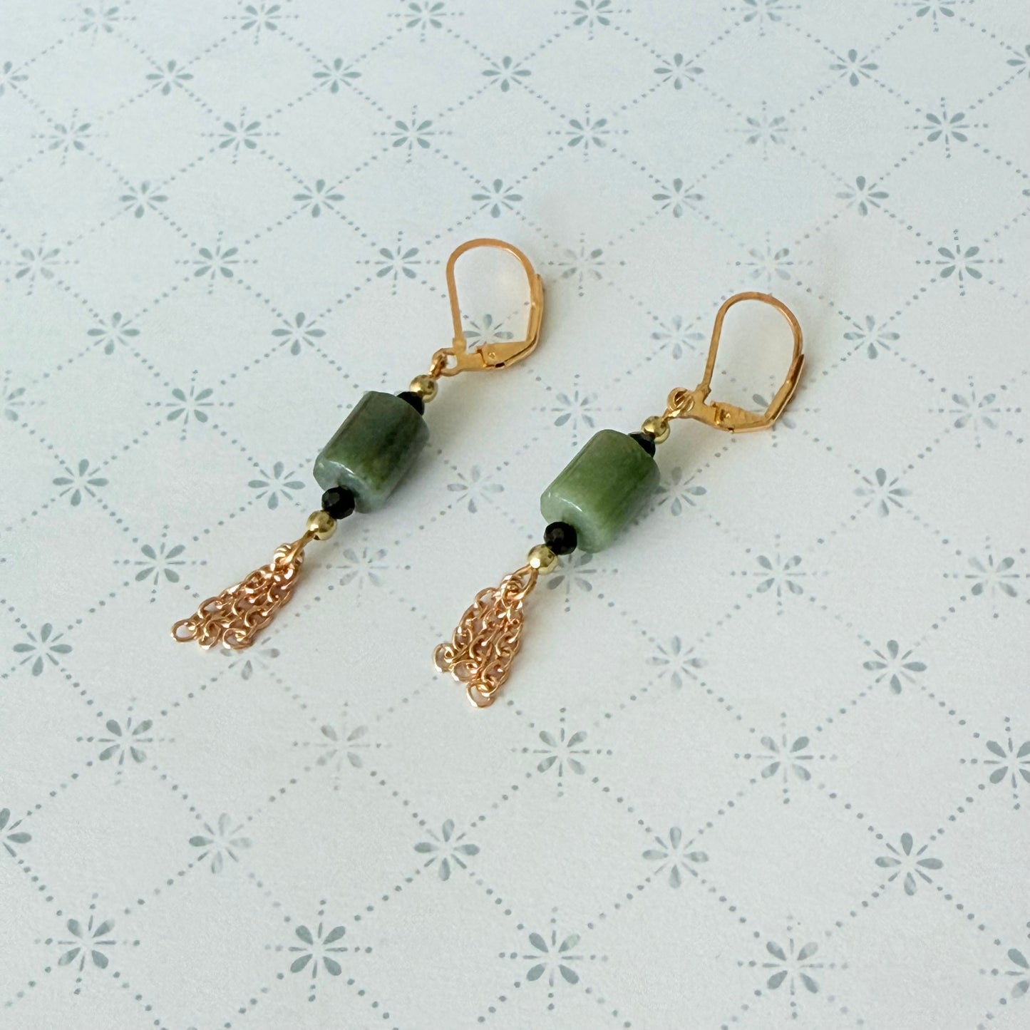 Dangling Jasper Earrings