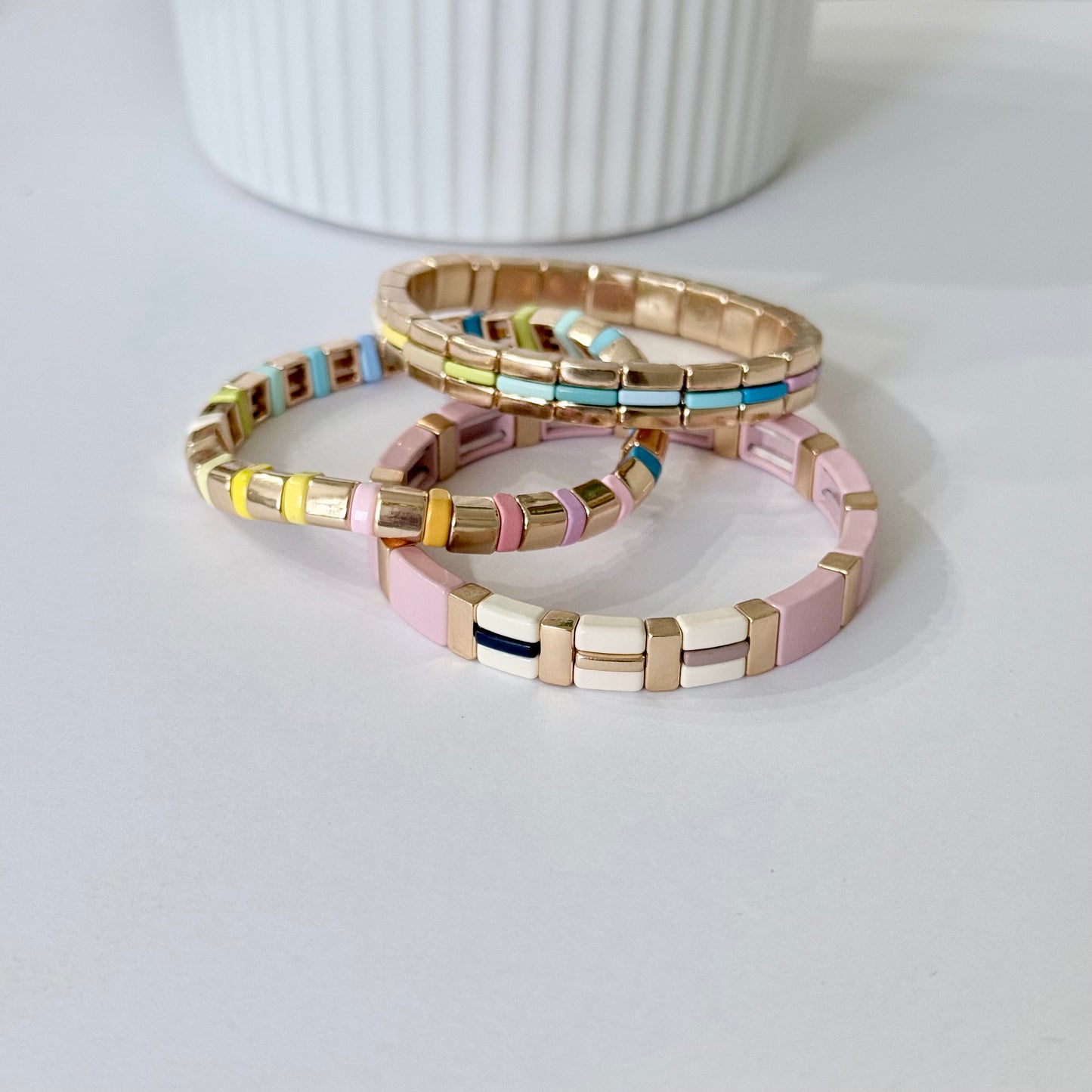 Enamel Stretchy Bracelet