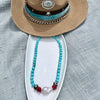 Magnesite & Baroque Pearl Statement Necklace