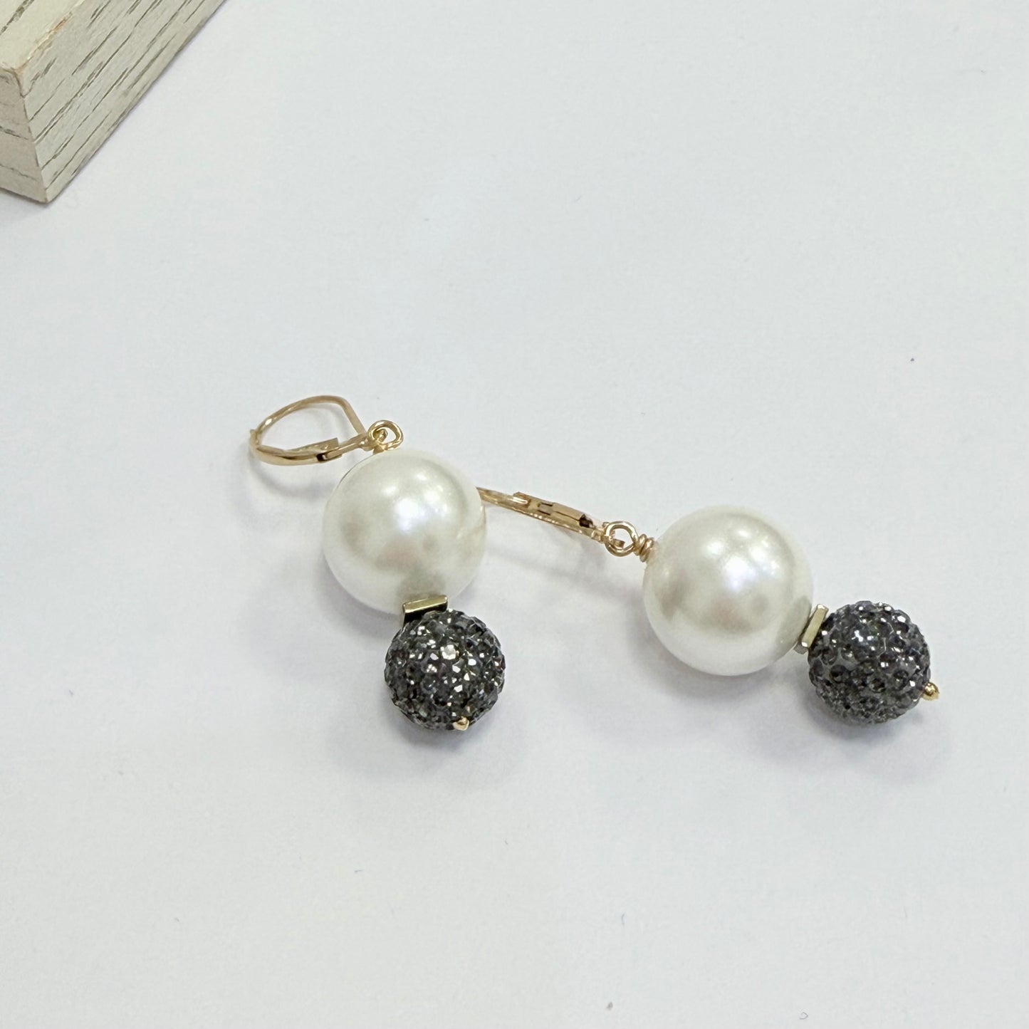 Sparkle Ball and Pearl Earrings - Think Stunning