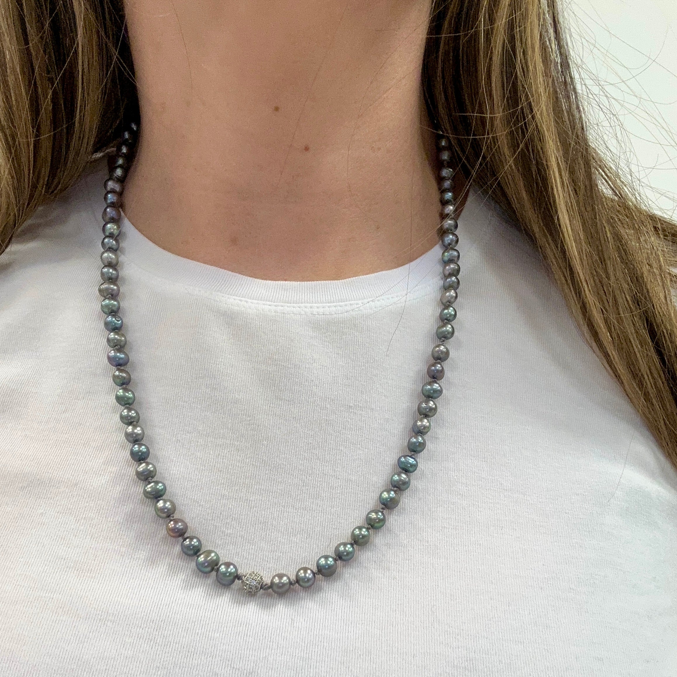 Grey Freshwater Pearls Necklace