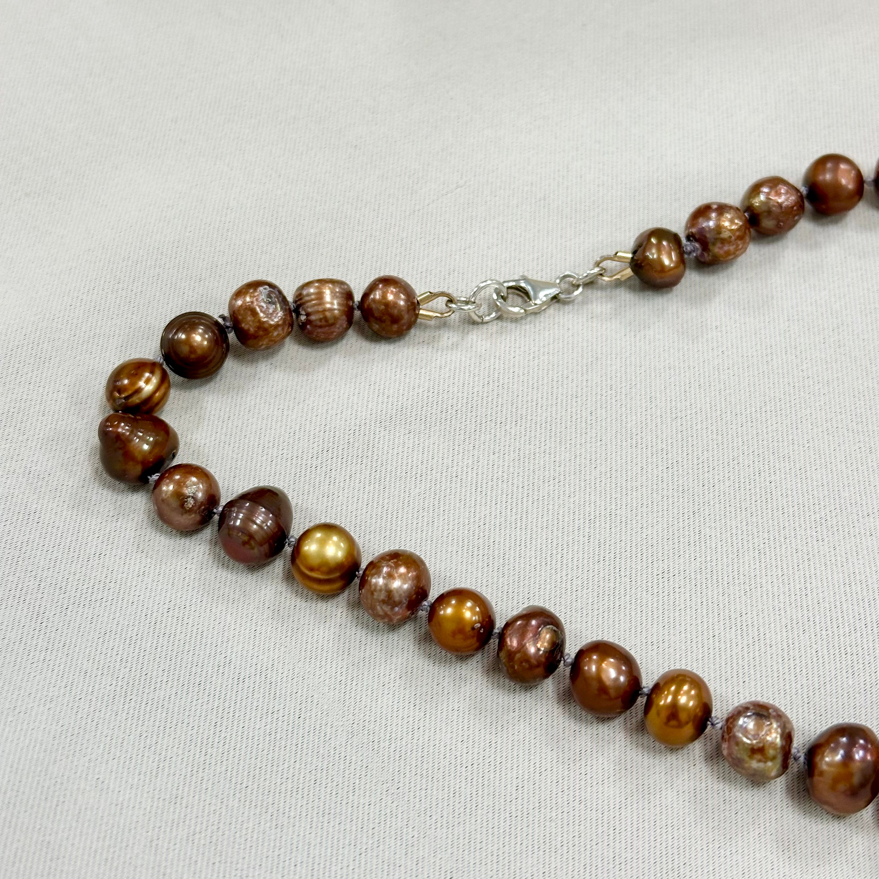 Copper Pearls Necklace