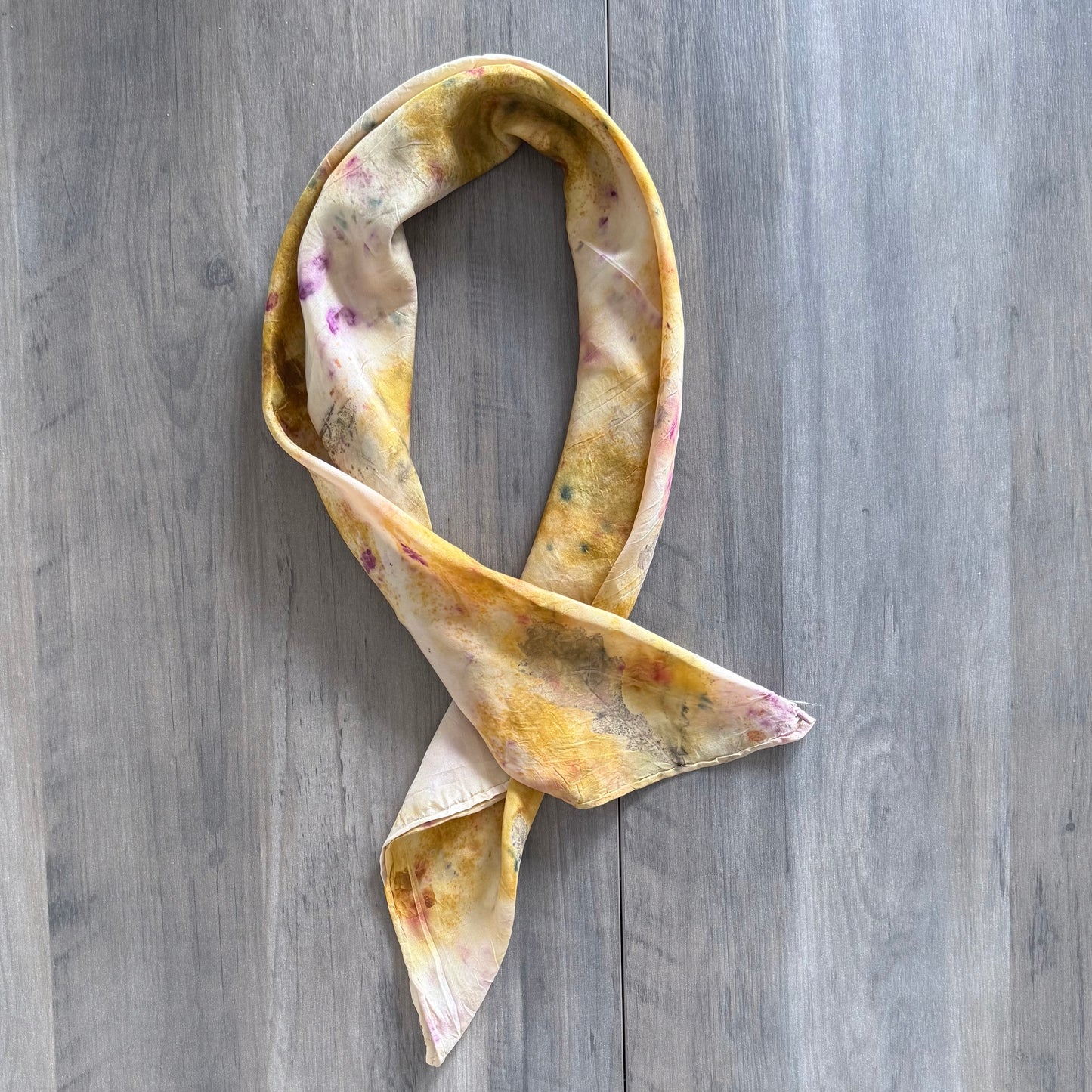 Handcrafted Botanical Silk Scarf