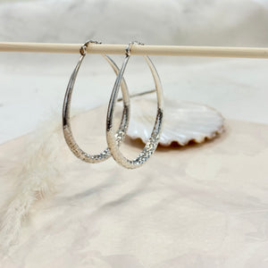 Sterling Silver Oval Hoops