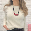 Onyx and Coral Necklace