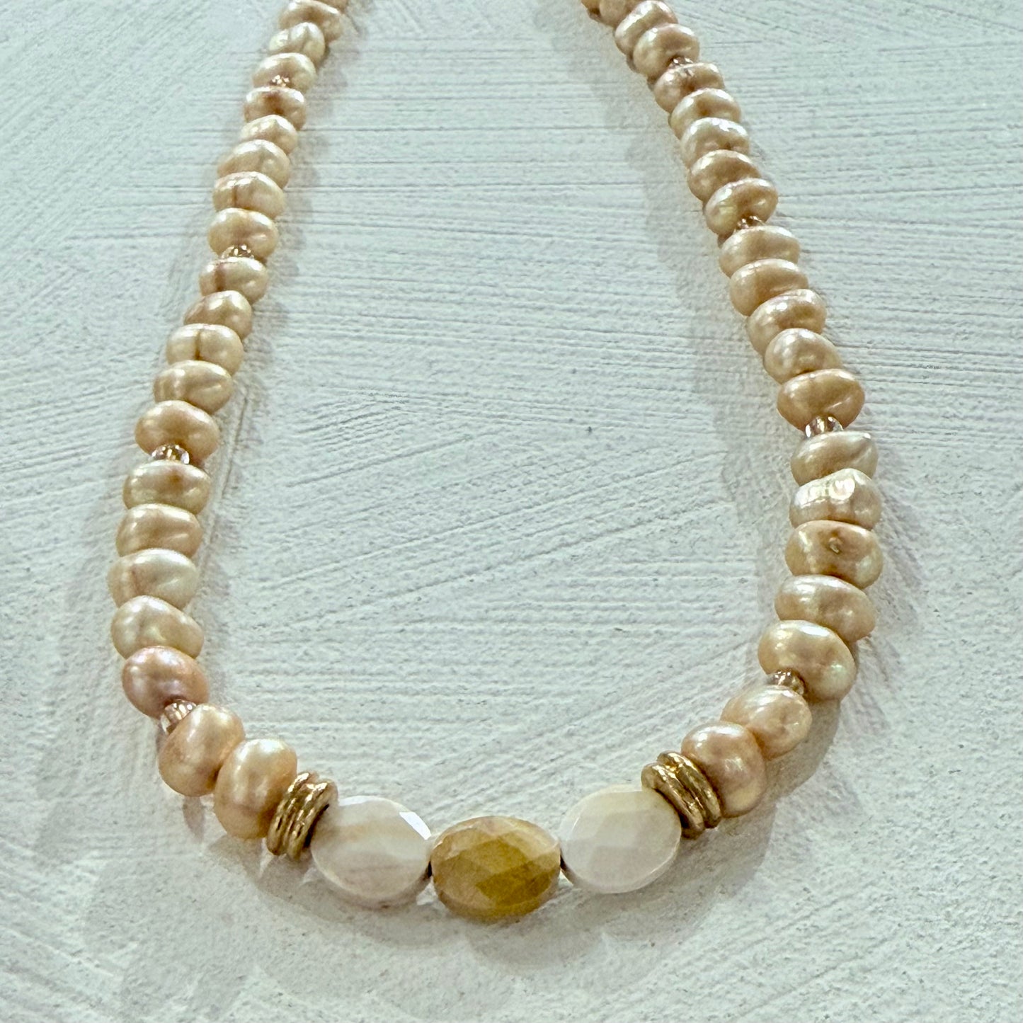 Gold Pearl Necklace