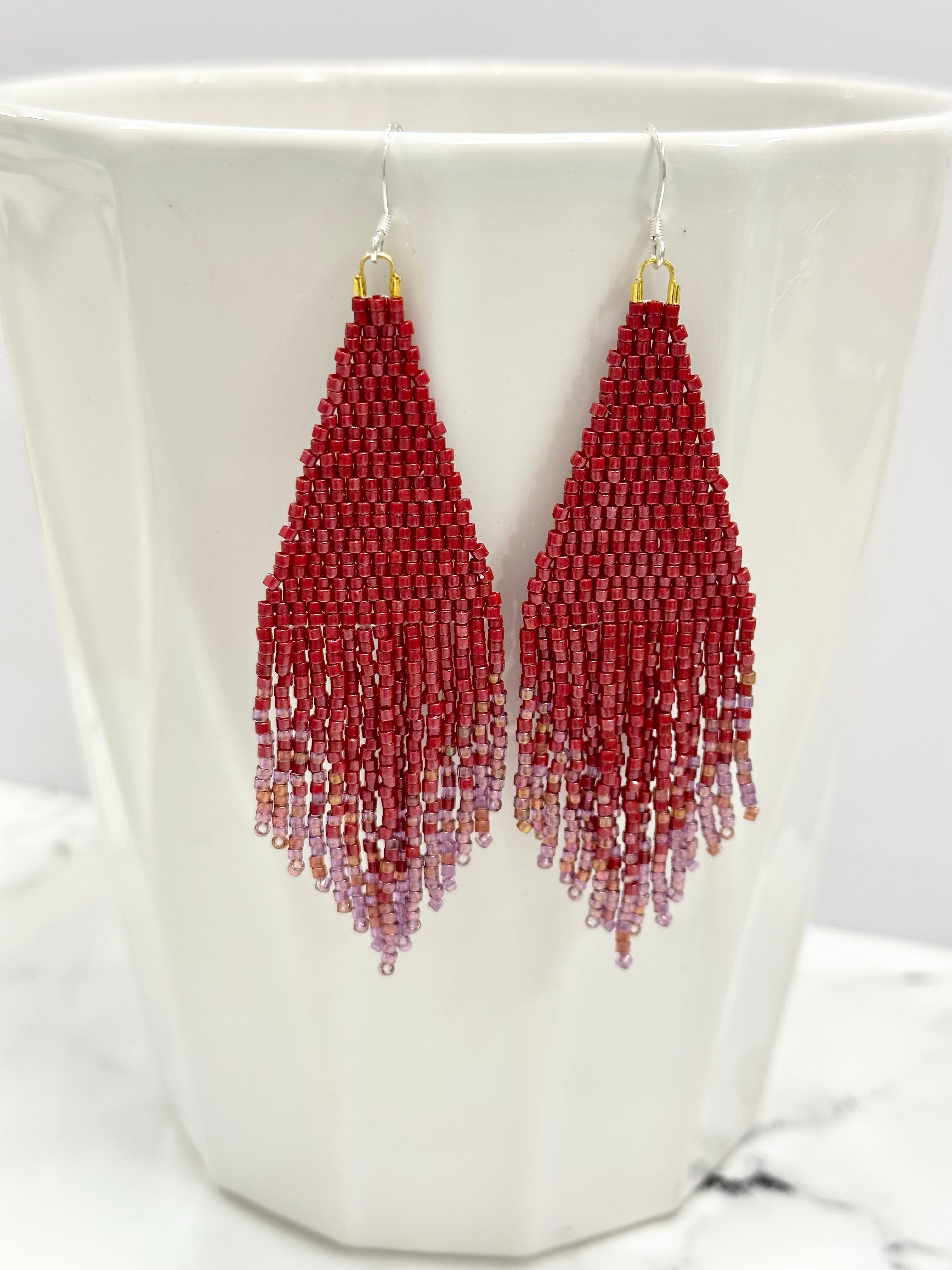Fringe Seed Bead Earrings