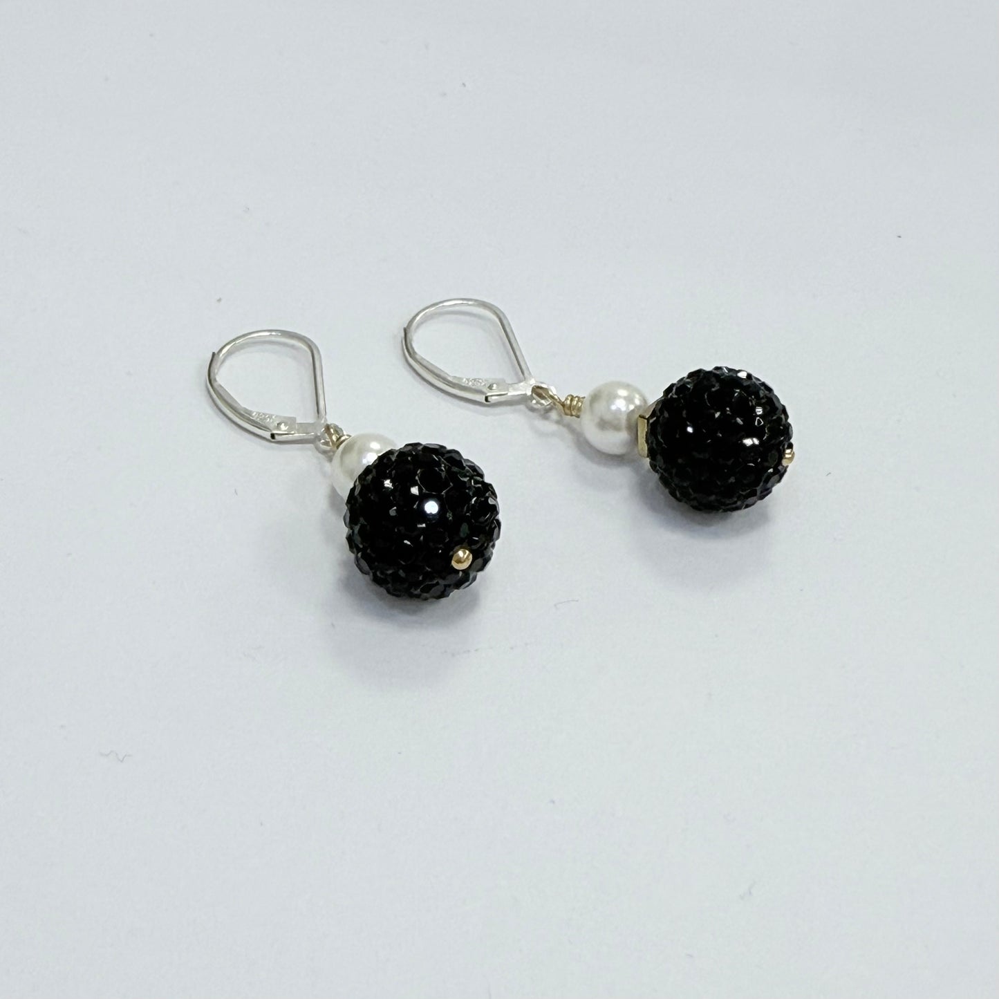 Sparkle Ball and Pearl Earrings - Think Stunning