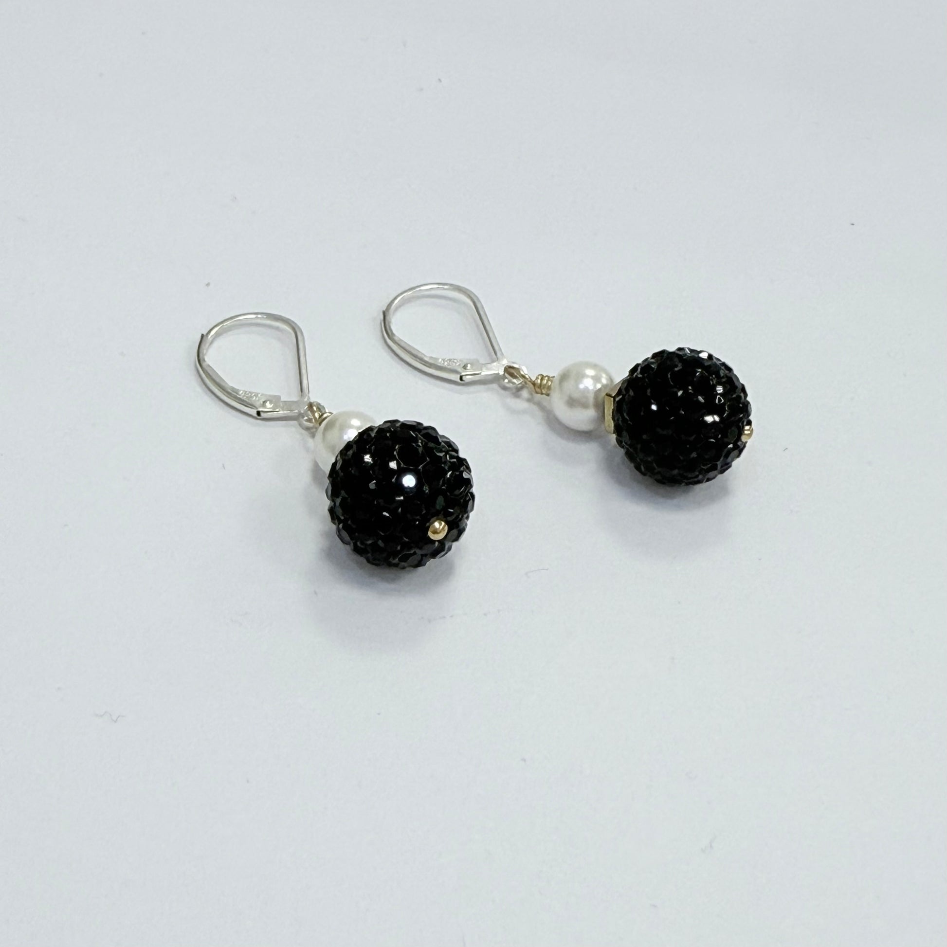 Sparkle Ball and Pearl Earrings - Think Stunning