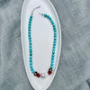 Magnesite & Baroque Pearl Statement Necklace