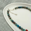 Blue Crazy Lace Agate, Red Coral & Baroque Pearl
