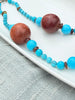 Turquoise & Wooden Statement Necklace