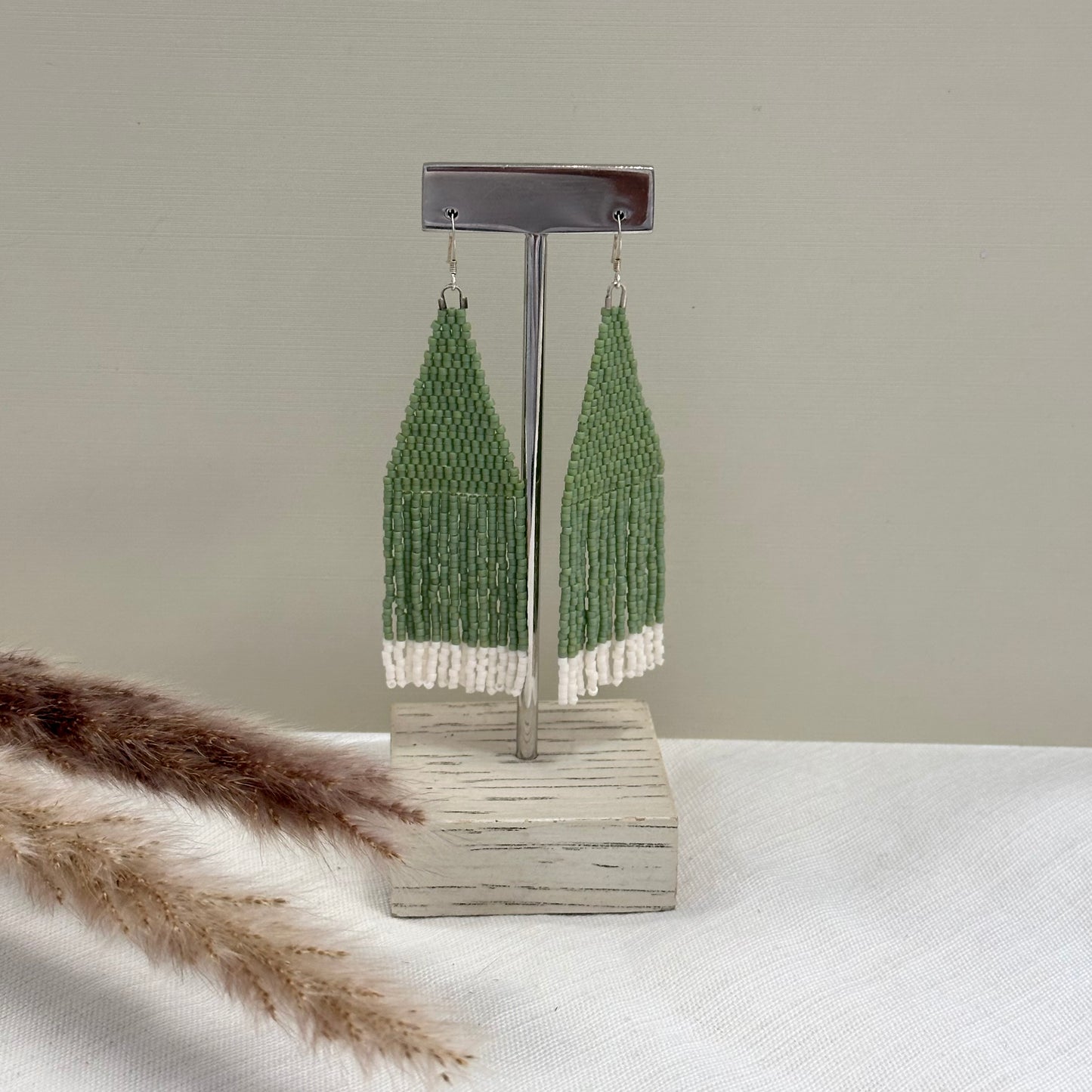 Handwoven Seed Bead Earrings