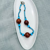 Turquoise & Wooden Statement Necklace