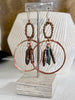 Hand Wired Copper & Pearl Statement Earrings