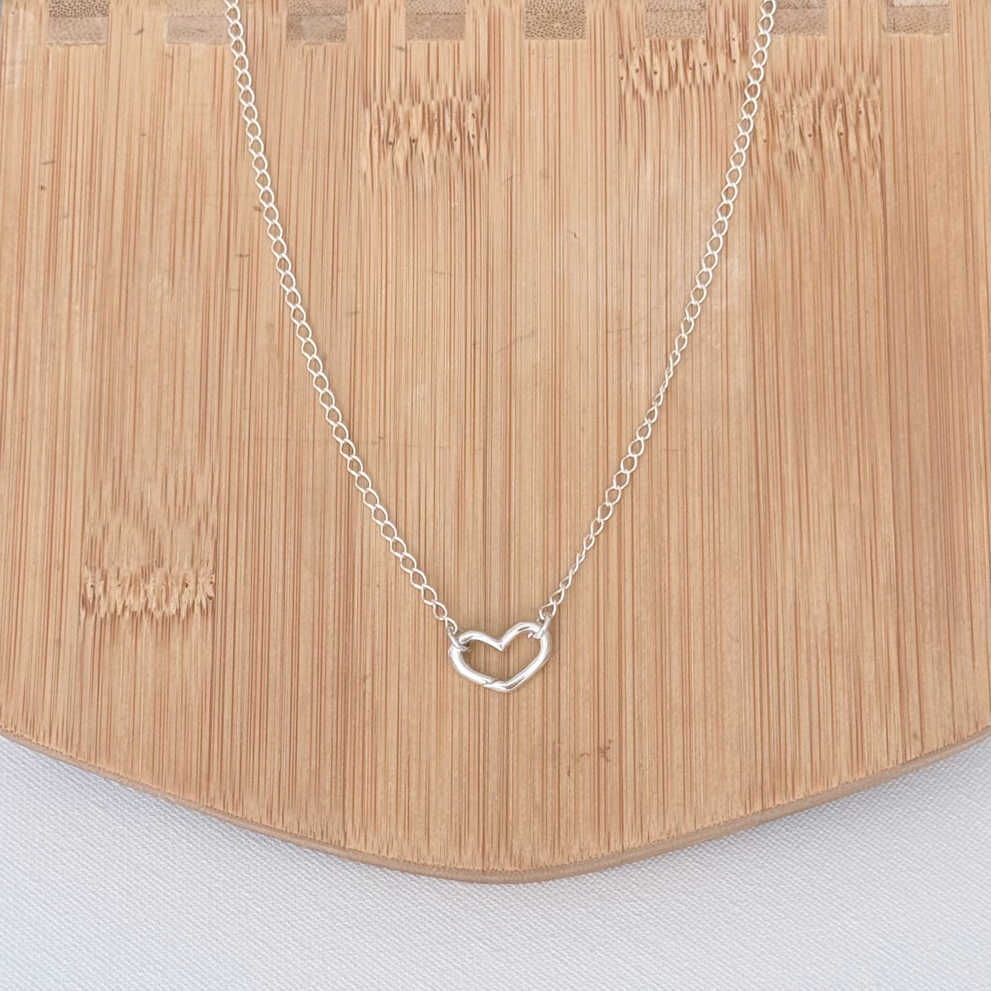 Sterling Silver Heart Necklace - Think Stunning