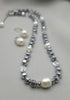 Hematite and Pearls Necklace