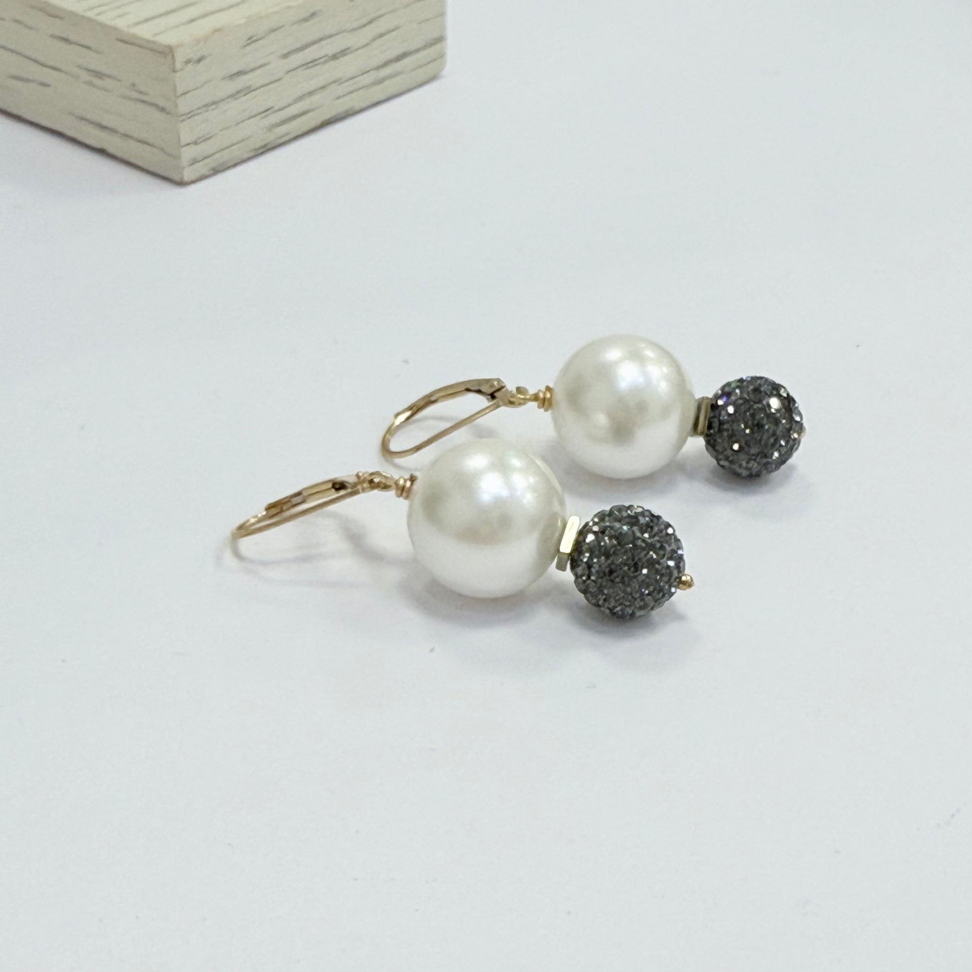 Sparkle Ball and Pearl Earrings - Think Stunning