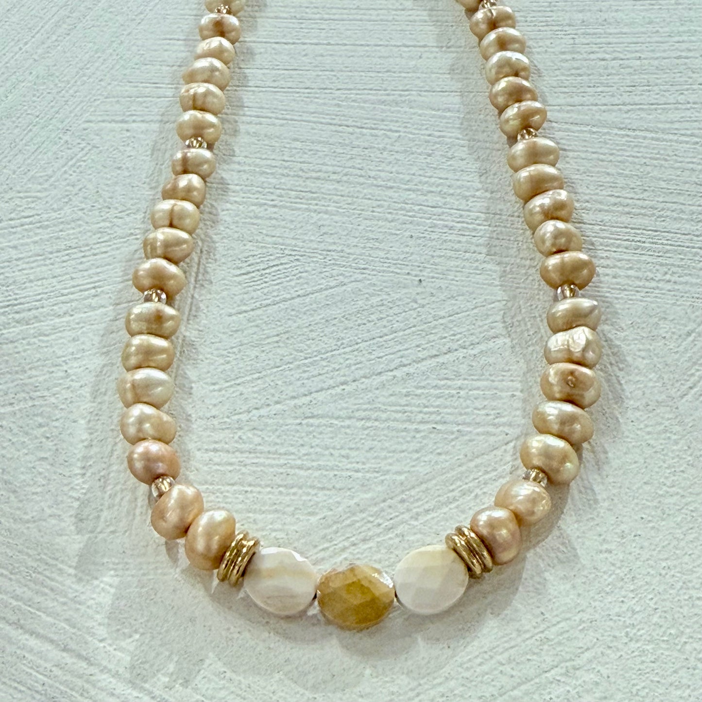 Gold Pearl Necklace
