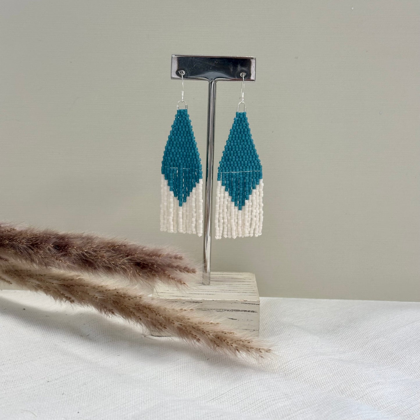 Handwoven Seed Bead Earrings