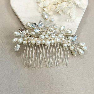 Bridal Pearl and Crystals Comb