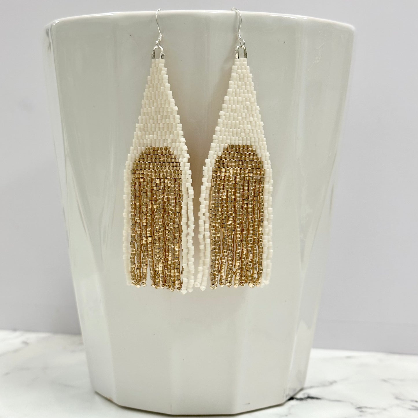 Fringe Seed Bead Earrings