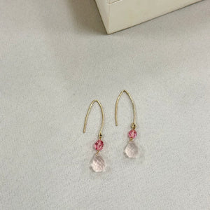 Rose Quartz Dangling Earrings