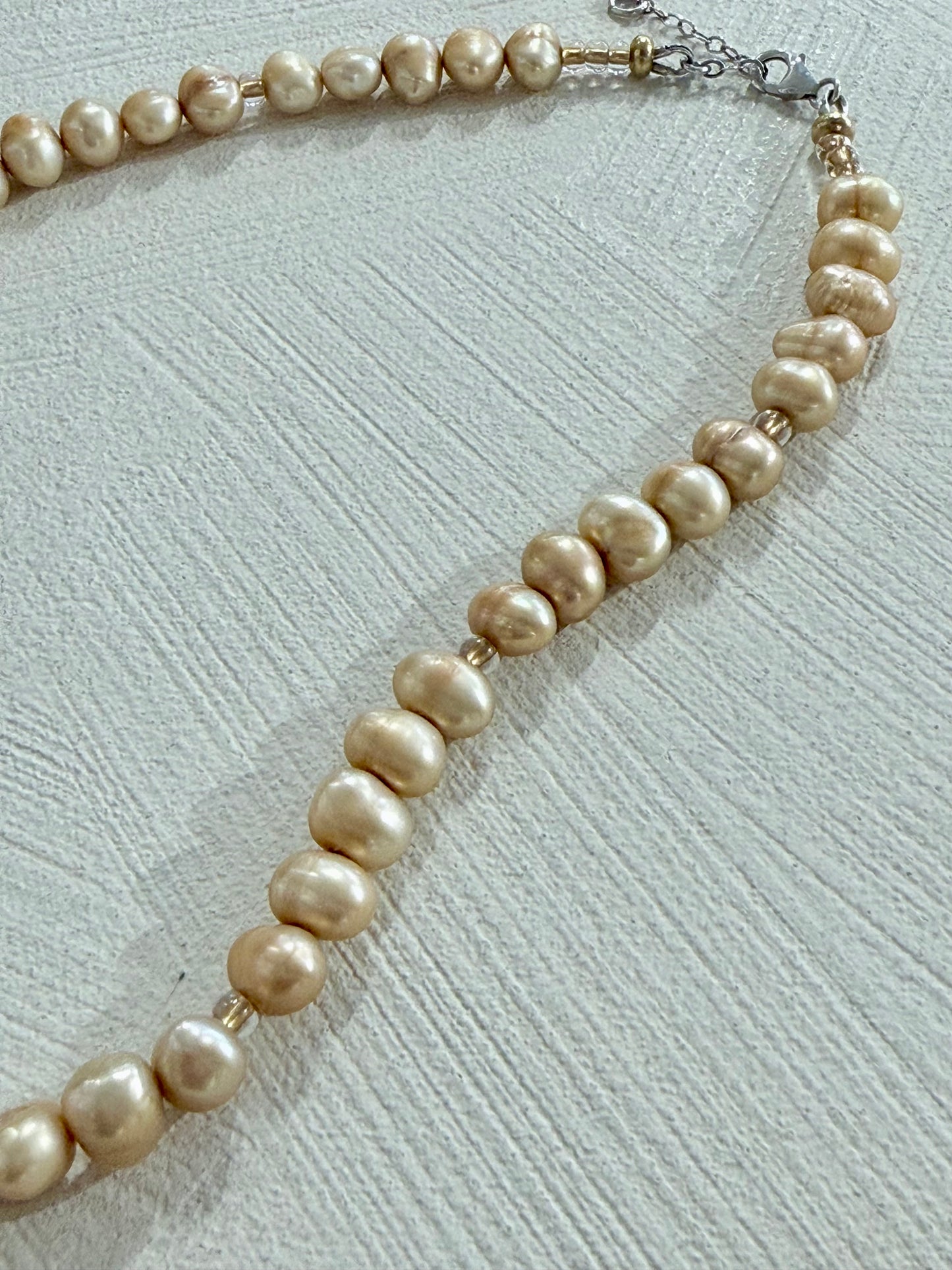 Gold Pearl Necklace
