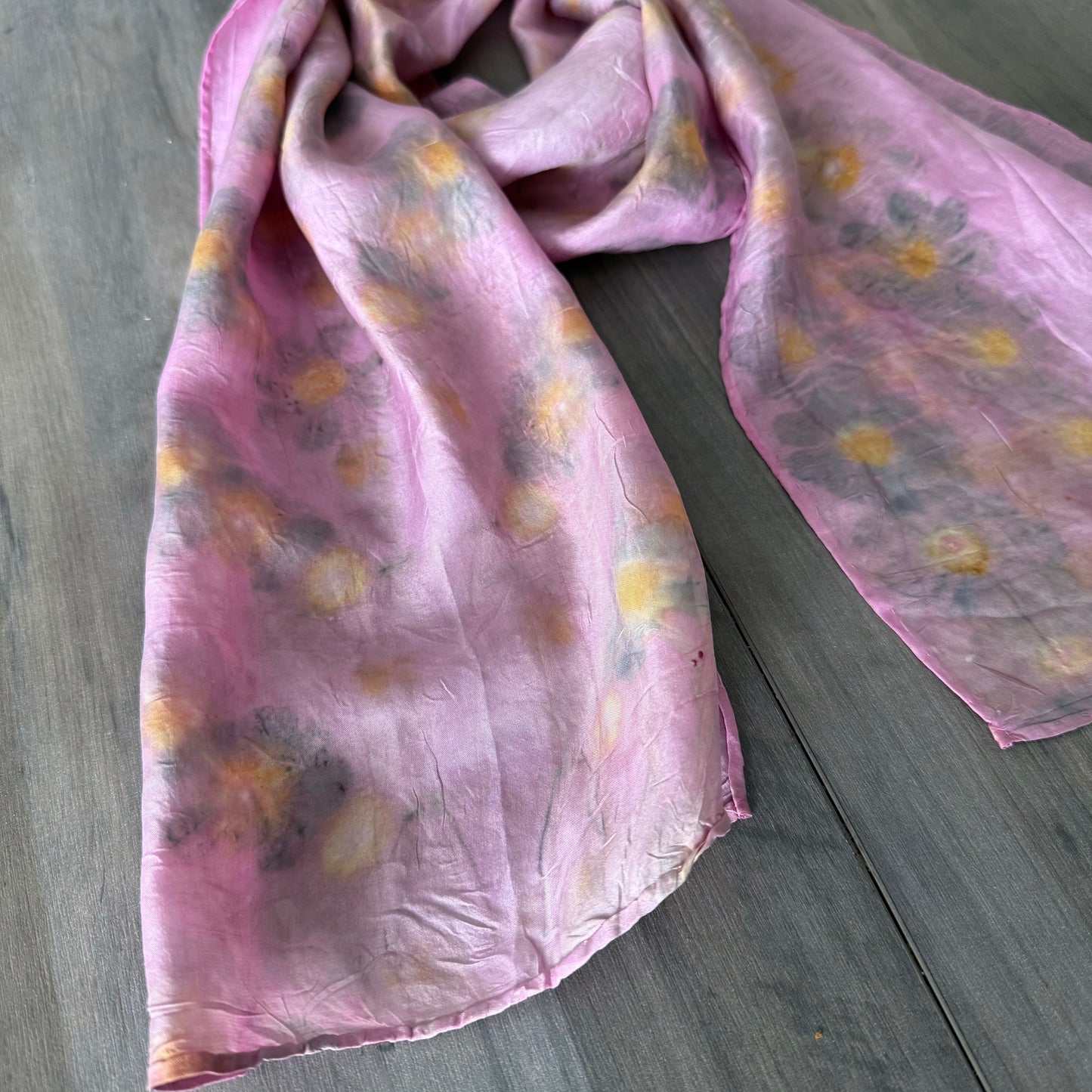 Handcrafted Botanical Silk Scarf