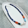 Sodalite, Agate, Coral & Baroque Pearl Statement Necklace
