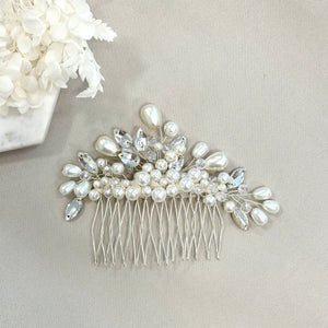 Bridal Pearl and Crystals Comb