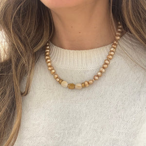 Gold Pearl Necklace
