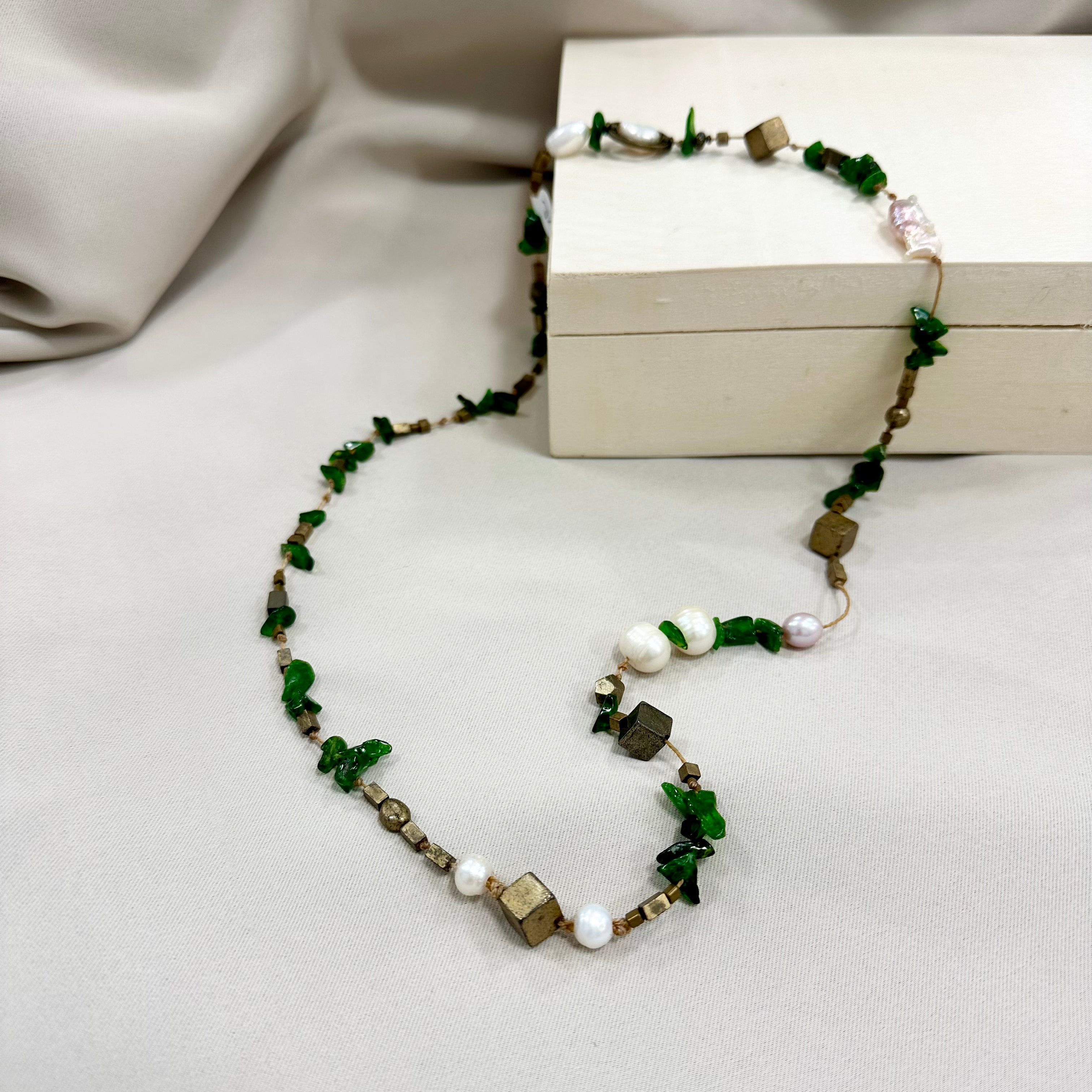 Pearls & Emeralds Necklace