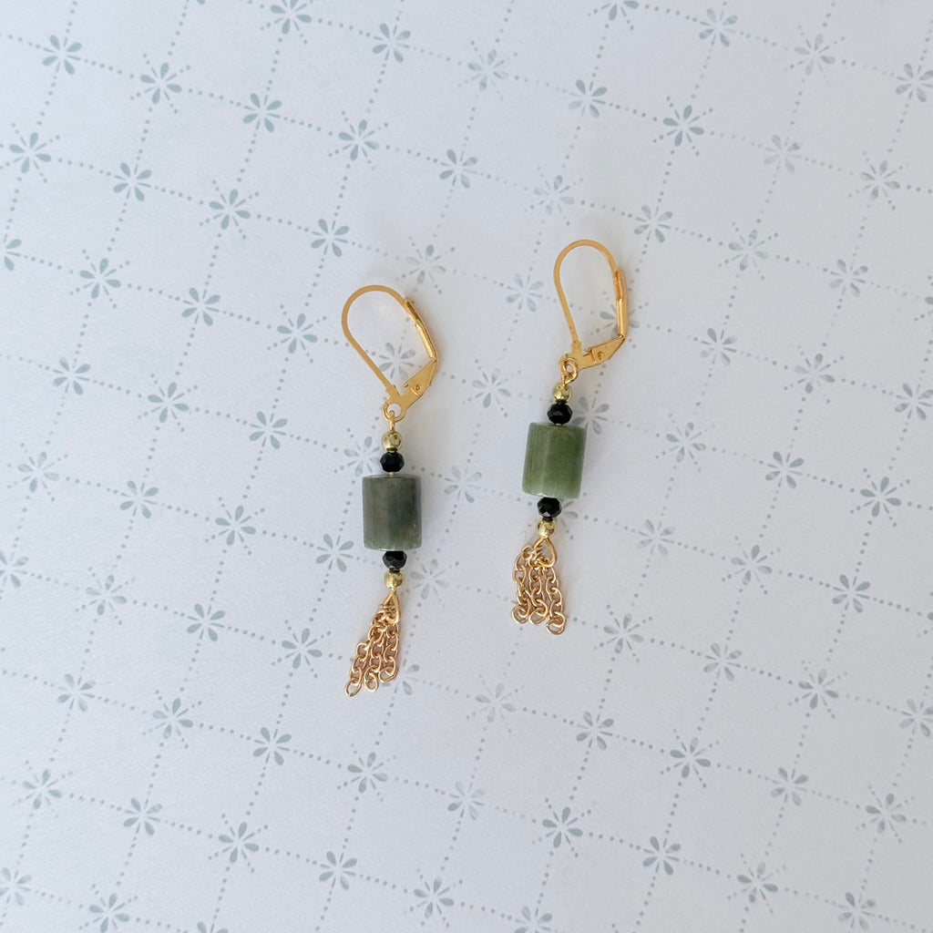 Dangling Jasper Earrings