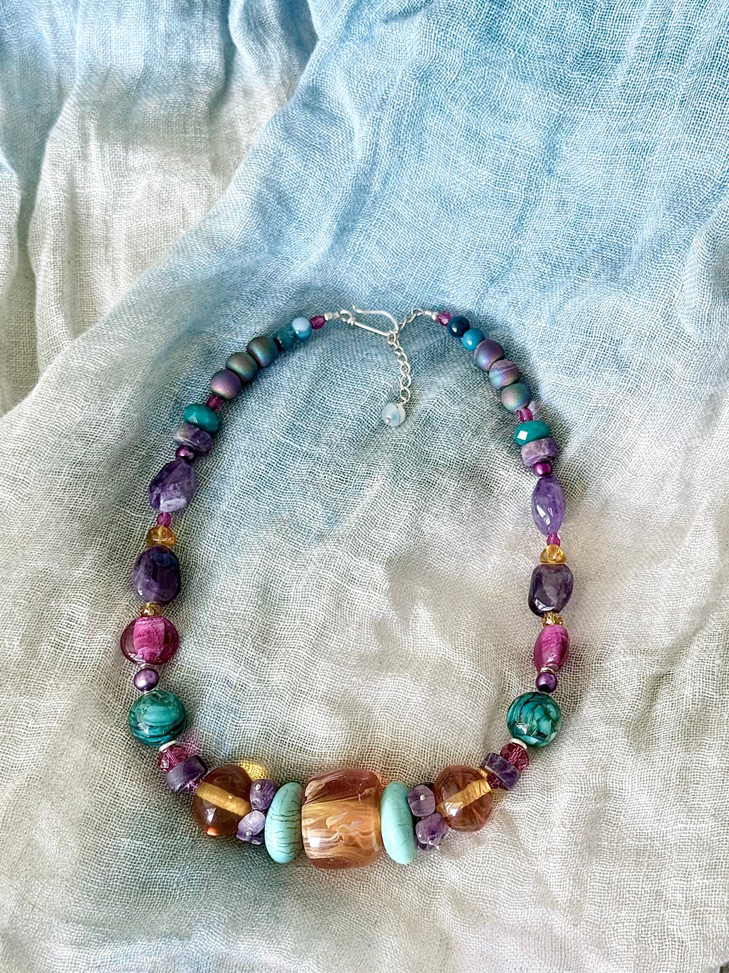 Bohemian Luxe Gemstone Statement Necklace