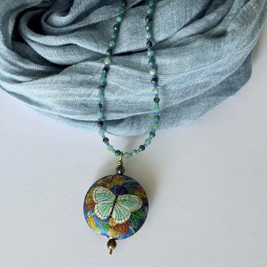 Butterfly Garden Pendant Necklace