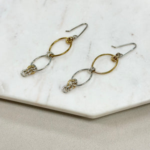 Silver and Gold Hoops