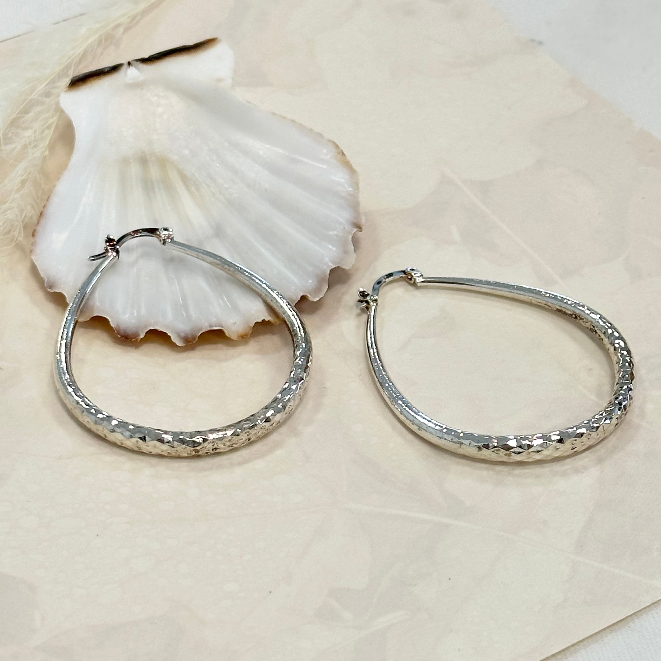 Sterling Silver Oval Hoops