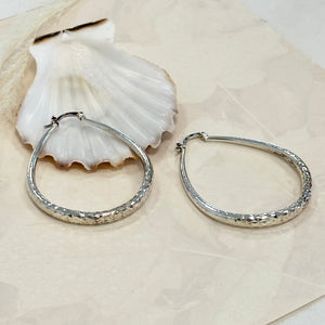 Sterling Silver Oval Hoops