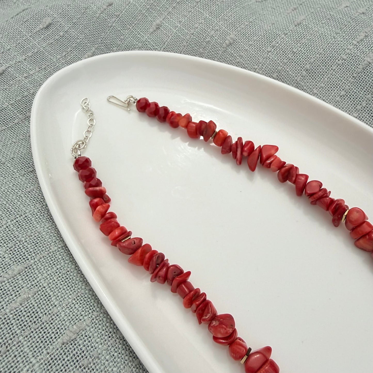 Coral & Baroque Pearl Necklace