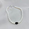 Freshwater Pearls and Onyx Necklace