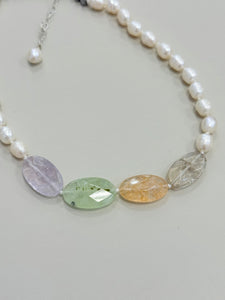 Pearl and Gemstones Necklace