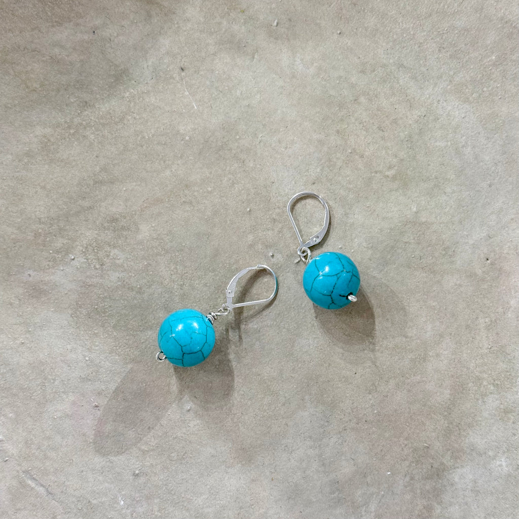 Turquoise Sphere Earrings