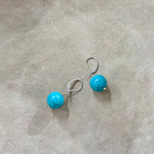 Turquoise Sphere Earrings