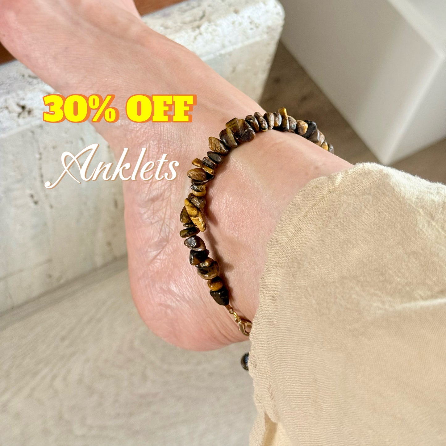 Multicolor Gemstone Anklets