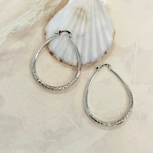 Sterling Silver Oval Hoops