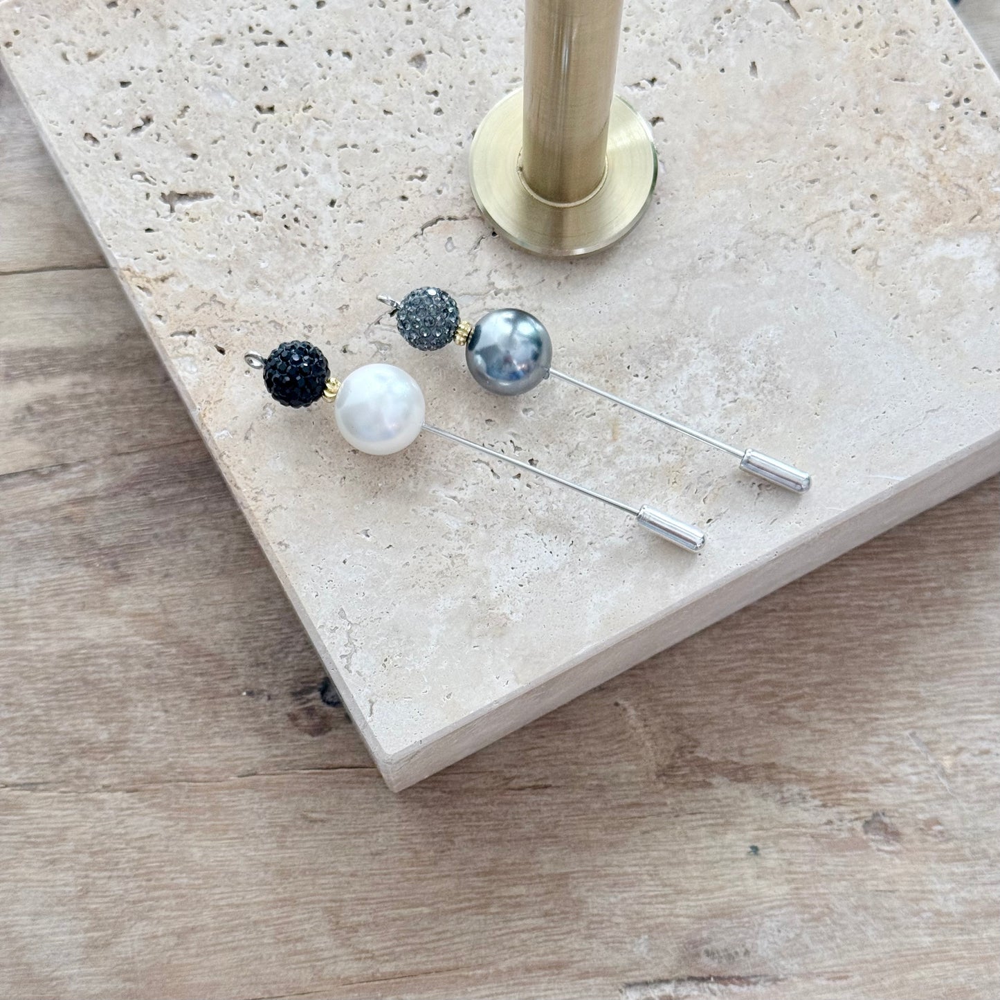 The Pavé & Pearl Stickpin