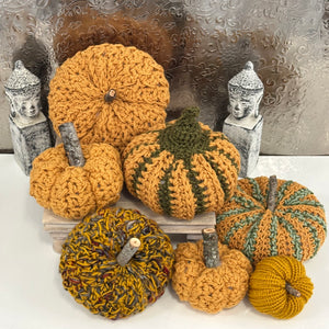 Handmade Knit Pumpkins